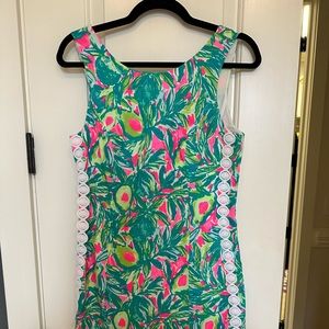 Lilly Pulitzer Mika Shift Dress in Pink Sunset Guac and Roll